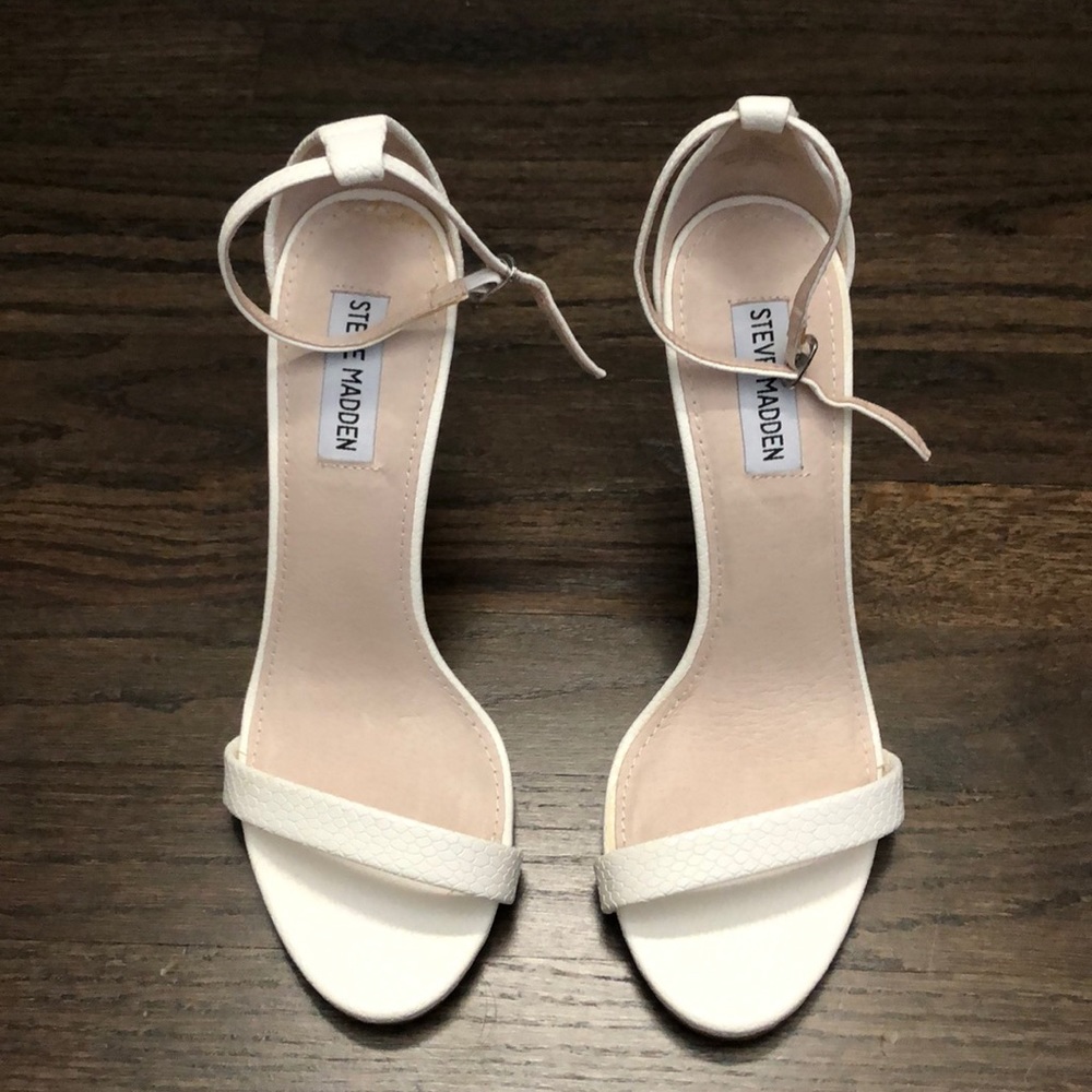 Steve Madden leather snakeskin strapy heels size 9